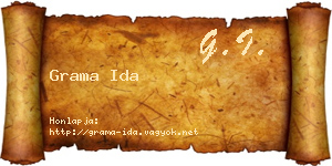 Grama Ida névjegykártya